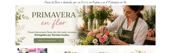 Page d'accueil du site Teleflora España